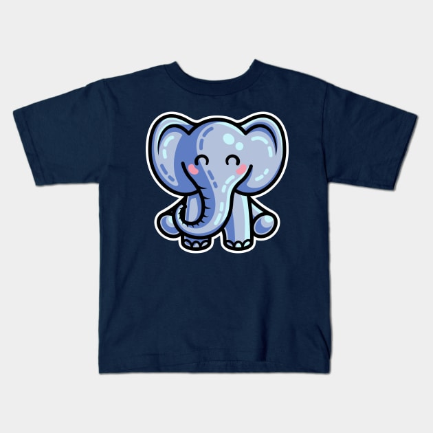 Kawaii Cute Elephant Kids T-Shirt by freeves